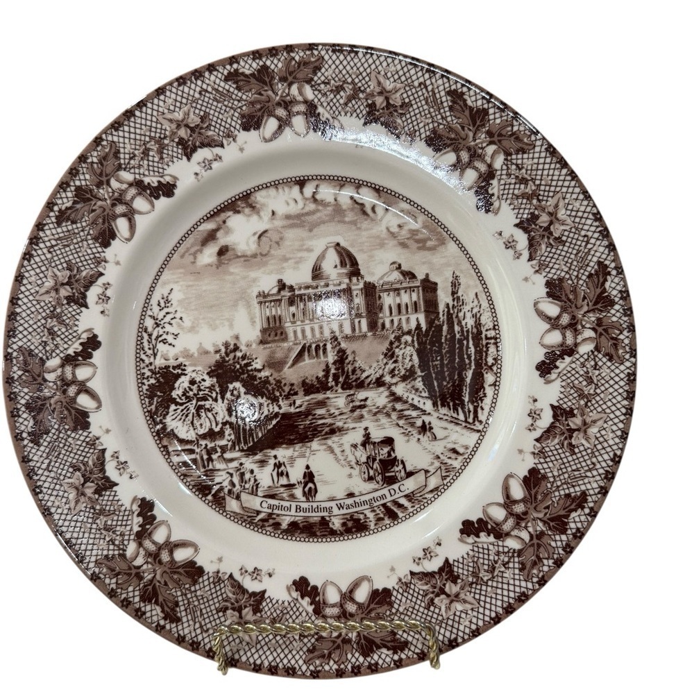 Johnson Bros Historic America 11 Dinner Plate Capitol Building Ironstone